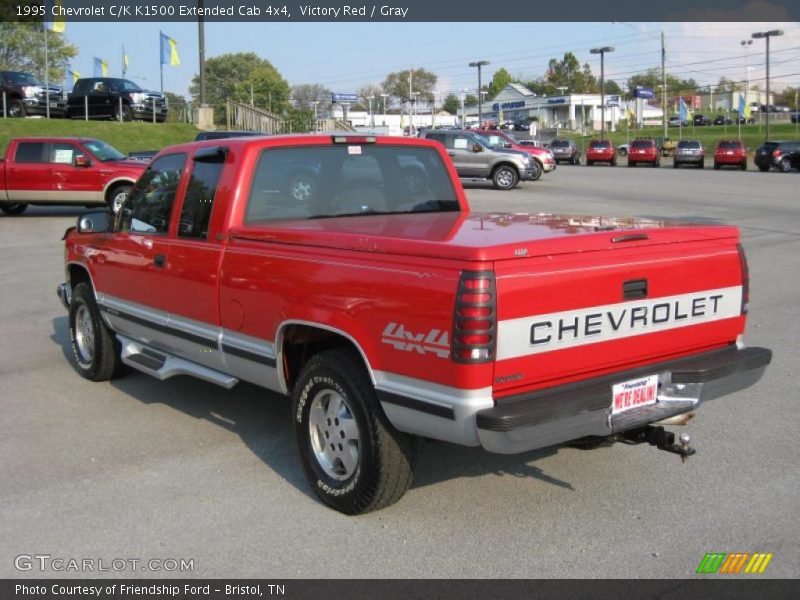 Victory Red / Gray 1995 Chevrolet C/K K1500 Extended Cab 4x4