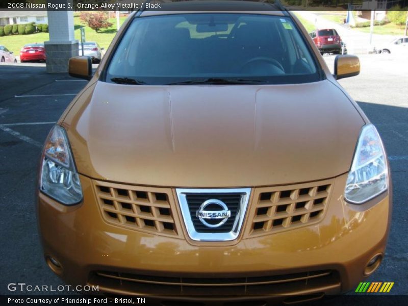 Orange Alloy Metallic / Black 2008 Nissan Rogue S