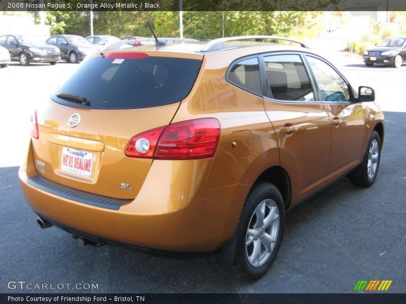 Orange Alloy Metallic / Black 2008 Nissan Rogue S