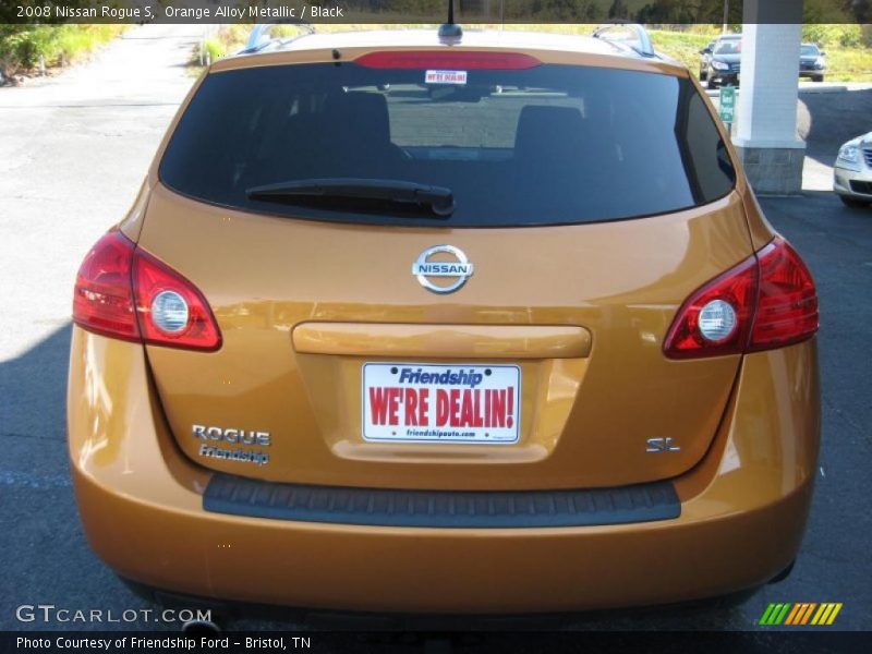 Orange Alloy Metallic / Black 2008 Nissan Rogue S