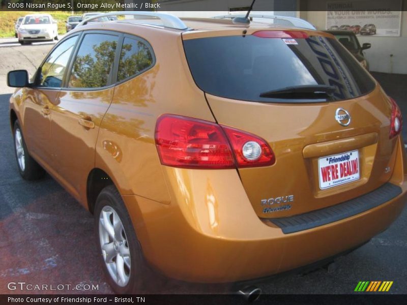 Orange Alloy Metallic / Black 2008 Nissan Rogue S