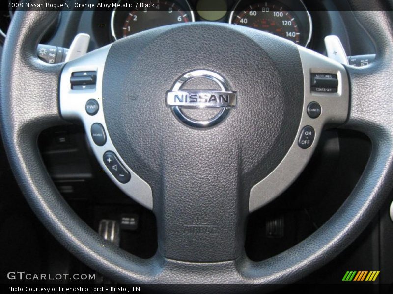 Orange Alloy Metallic / Black 2008 Nissan Rogue S