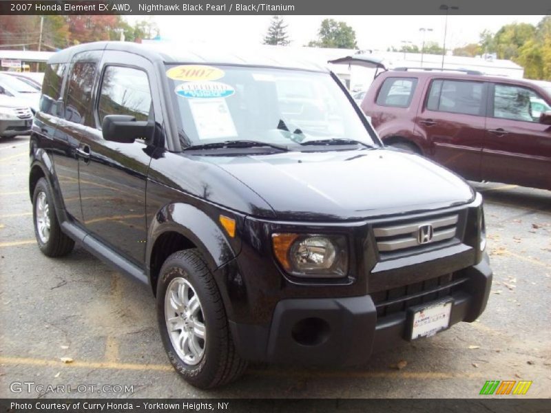 Nighthawk Black Pearl / Black/Titanium 2007 Honda Element EX AWD