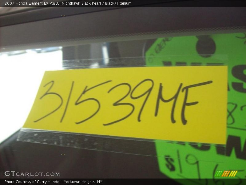 Nighthawk Black Pearl / Black/Titanium 2007 Honda Element EX AWD