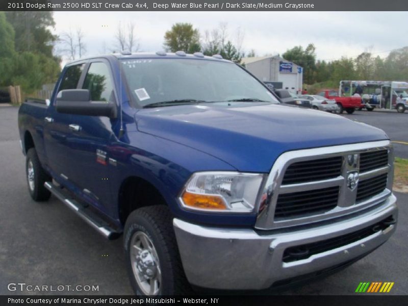 Deep Water Blue Pearl / Dark Slate/Medium Graystone 2011 Dodge Ram 2500 HD SLT Crew Cab 4x4