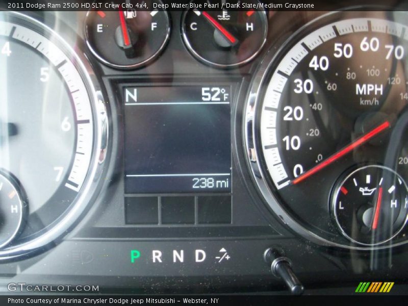 Deep Water Blue Pearl / Dark Slate/Medium Graystone 2011 Dodge Ram 2500 HD SLT Crew Cab 4x4