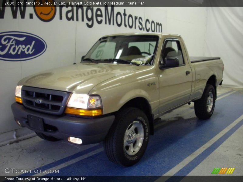 Harvest Gold Metallic / Medium Prairie Tan 2000 Ford Ranger XL Regular Cab
