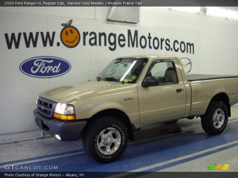 Harvest Gold Metallic / Medium Prairie Tan 2000 Ford Ranger XL Regular Cab