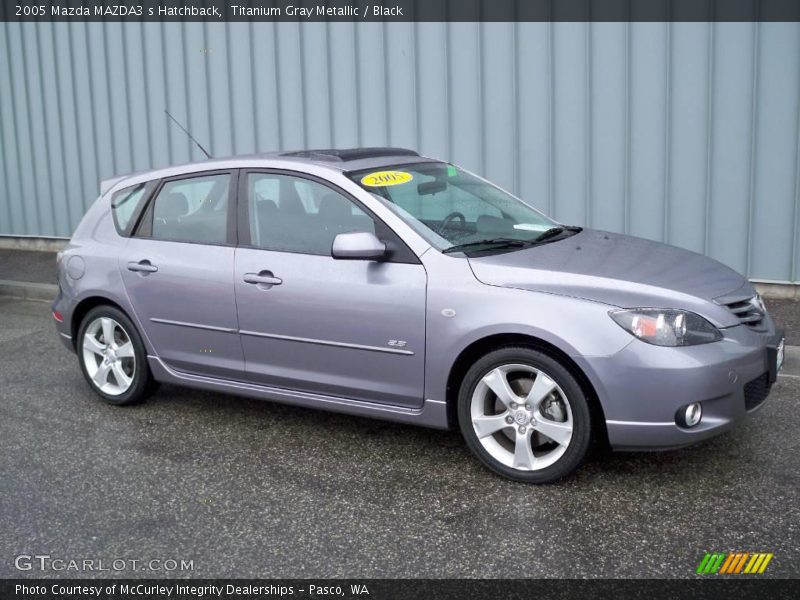 Titanium Gray Metallic / Black 2005 Mazda MAZDA3 s Hatchback