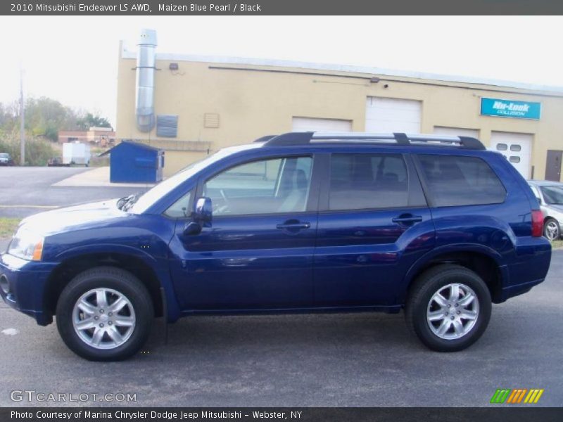 Maizen Blue Pearl / Black 2010 Mitsubishi Endeavor LS AWD