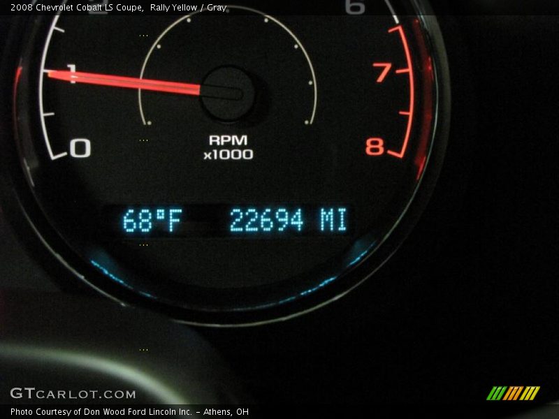 Rally Yellow / Gray 2008 Chevrolet Cobalt LS Coupe