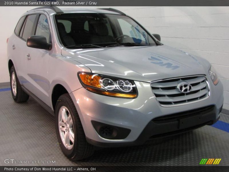 Radiant Silver / Gray 2010 Hyundai Santa Fe GLS 4WD