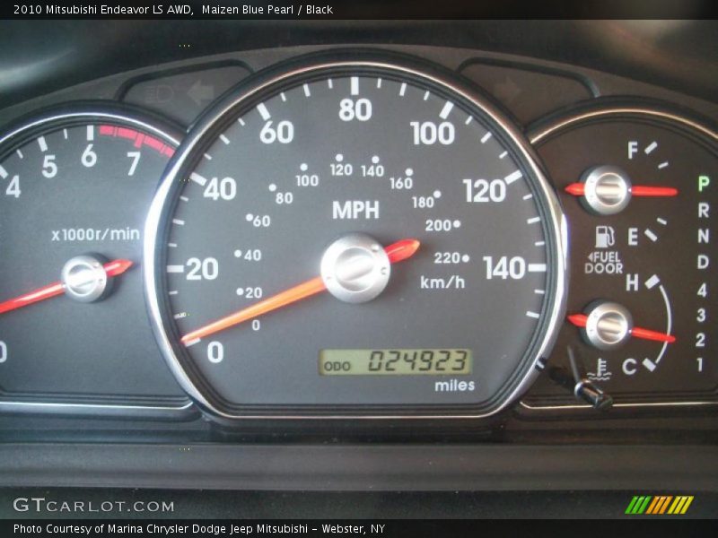 Maizen Blue Pearl / Black 2010 Mitsubishi Endeavor LS AWD