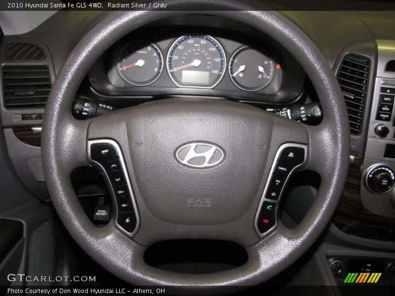 Radiant Silver / Gray 2010 Hyundai Santa Fe GLS 4WD