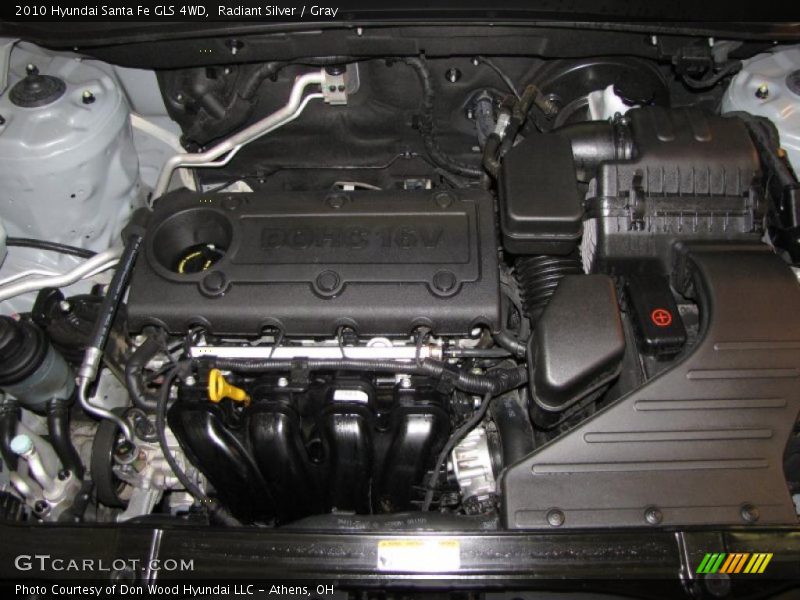 Radiant Silver / Gray 2010 Hyundai Santa Fe GLS 4WD