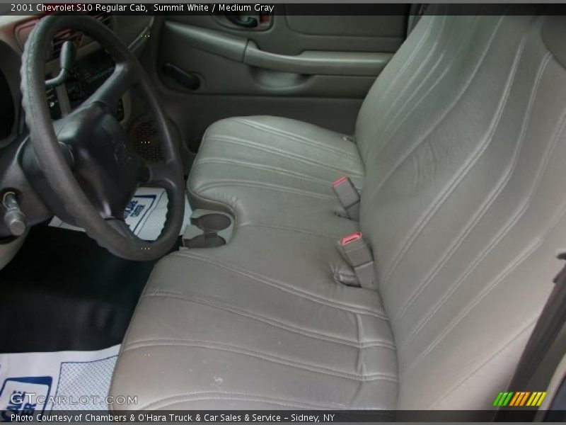 Summit White / Medium Gray 2001 Chevrolet S10 Regular Cab