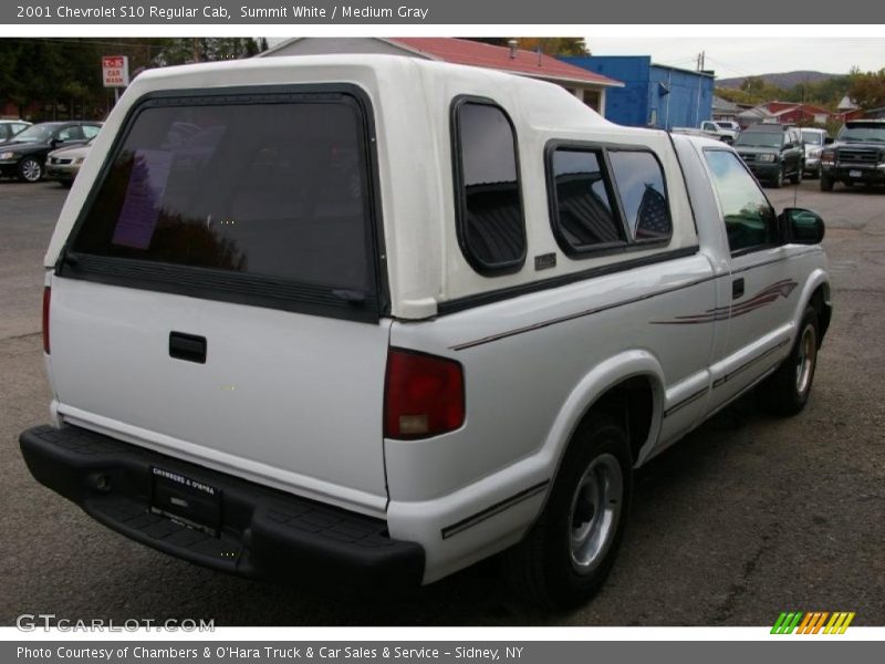 Summit White / Medium Gray 2001 Chevrolet S10 Regular Cab