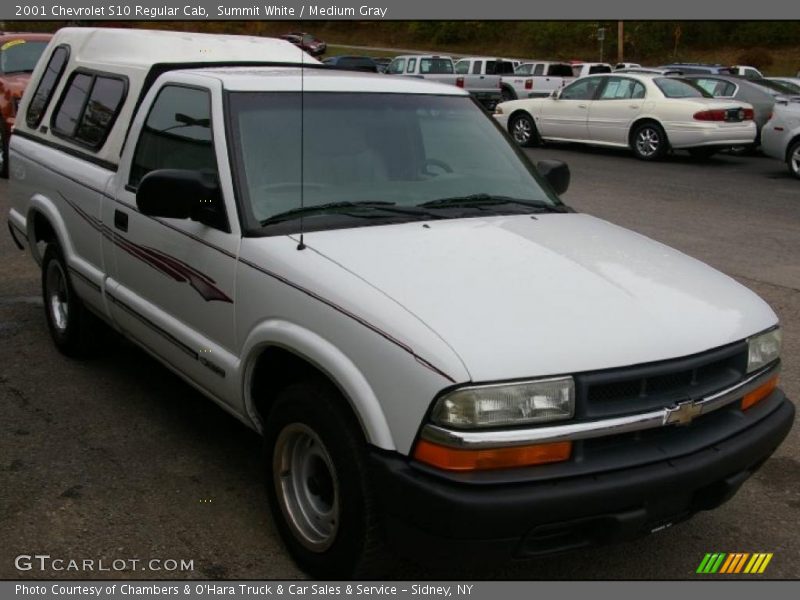 Summit White / Medium Gray 2001 Chevrolet S10 Regular Cab