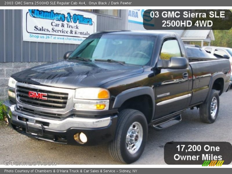 Onyx Black / Dark Pewter 2003 GMC Sierra 2500HD SLE Regular Cab 4x4
