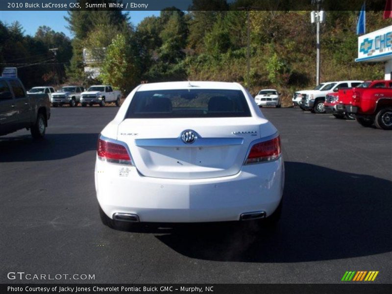 Summit White / Ebony 2010 Buick LaCrosse CXS