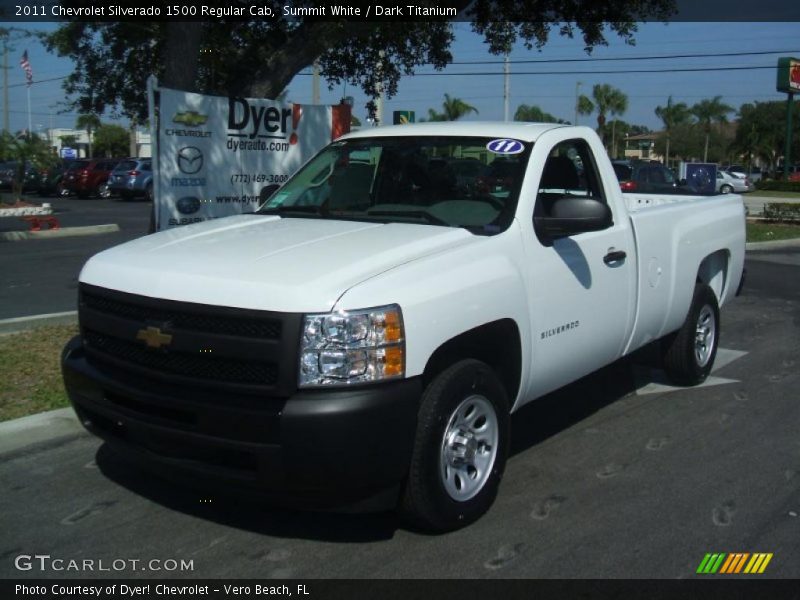 Summit White / Dark Titanium 2011 Chevrolet Silverado 1500 Regular Cab