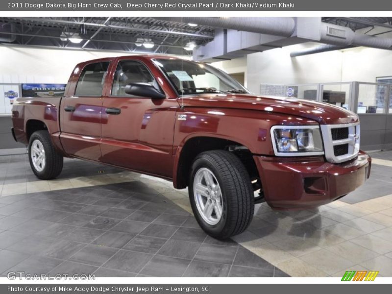 Deep Cherry Red Crystal Pearl / Dark Khaki/Medium Khaki 2011 Dodge Dakota Big Horn Crew Cab