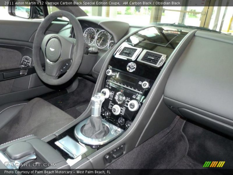 Controls of 2011 V12 Vantage Carbon Black Special Edition Coupe