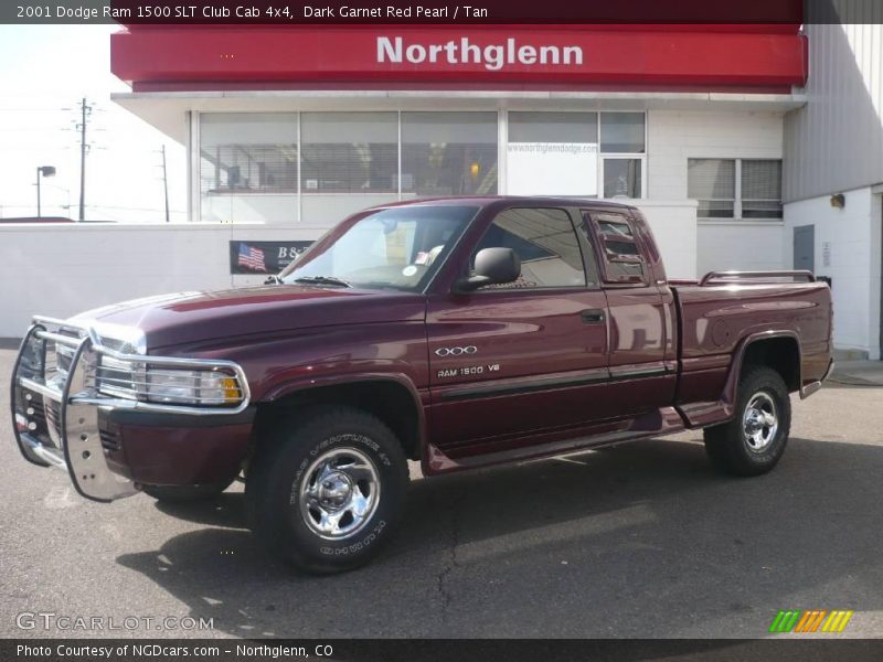 Dark Garnet Red Pearl / Tan 2001 Dodge Ram 1500 SLT Club Cab 4x4