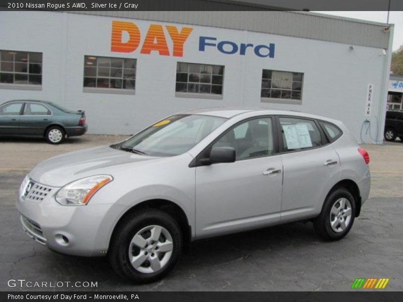 Silver Ice / Gray 2010 Nissan Rogue S AWD