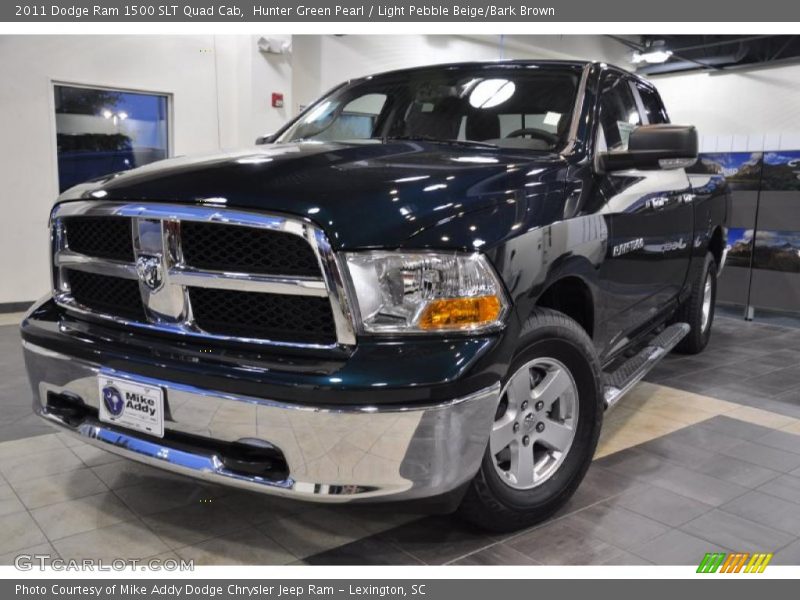 Hunter Green Pearl / Light Pebble Beige/Bark Brown 2011 Dodge Ram 1500 SLT Quad Cab