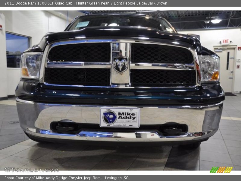 Hunter Green Pearl / Light Pebble Beige/Bark Brown 2011 Dodge Ram 1500 SLT Quad Cab