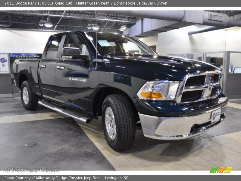 Hunter Green Pearl / Light Pebble Beige/Bark Brown 2011 Dodge Ram 1500 SLT Quad Cab