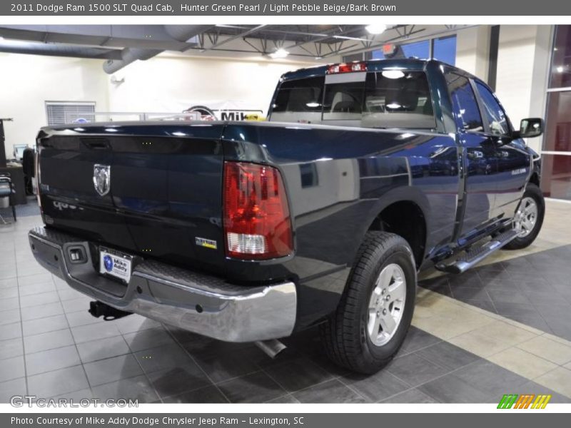 Hunter Green Pearl / Light Pebble Beige/Bark Brown 2011 Dodge Ram 1500 SLT Quad Cab
