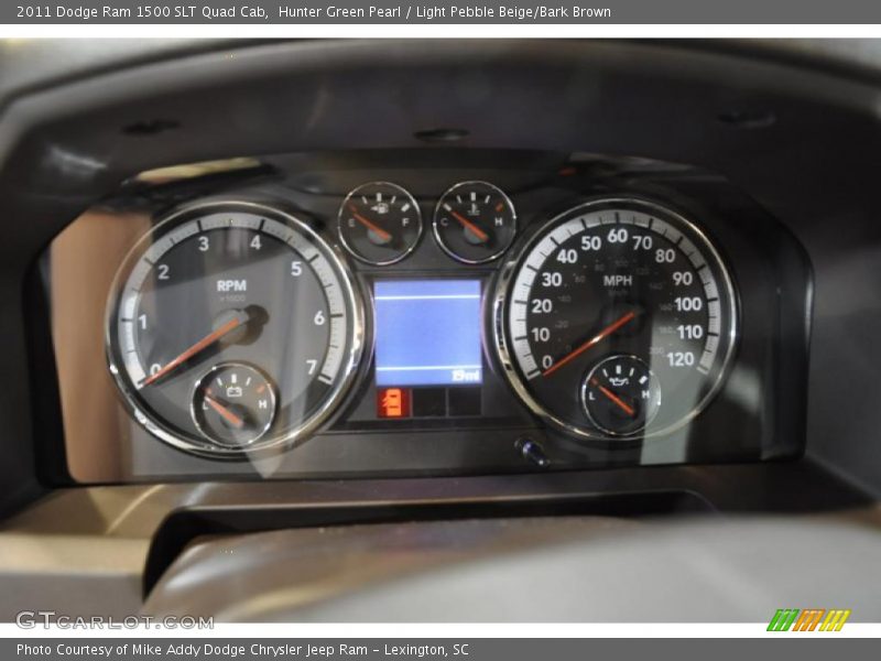 Hunter Green Pearl / Light Pebble Beige/Bark Brown 2011 Dodge Ram 1500 SLT Quad Cab