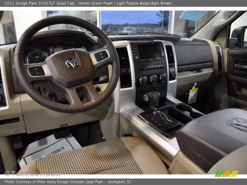Hunter Green Pearl / Light Pebble Beige/Bark Brown 2011 Dodge Ram 1500 SLT Quad Cab