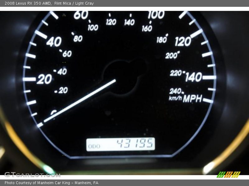 Flint Mica / Light Gray 2008 Lexus RX 350 AWD