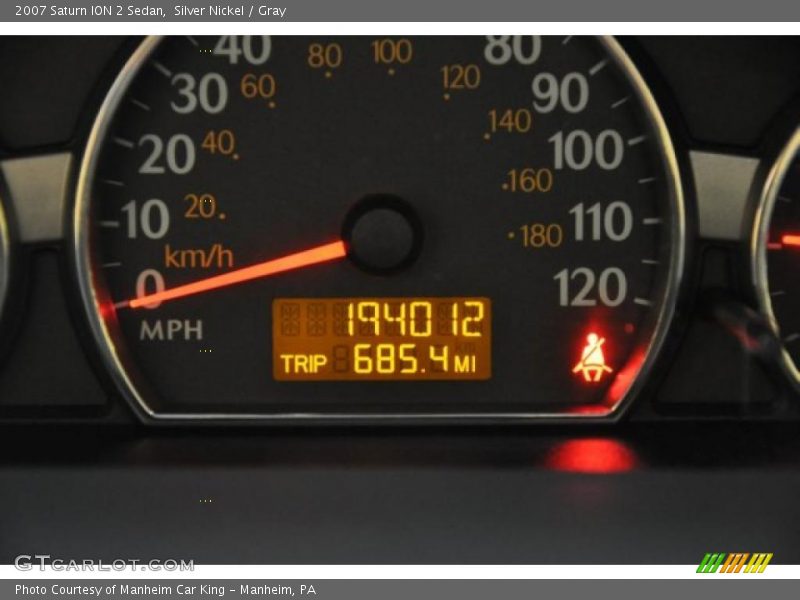 Silver Nickel / Gray 2007 Saturn ION 2 Sedan