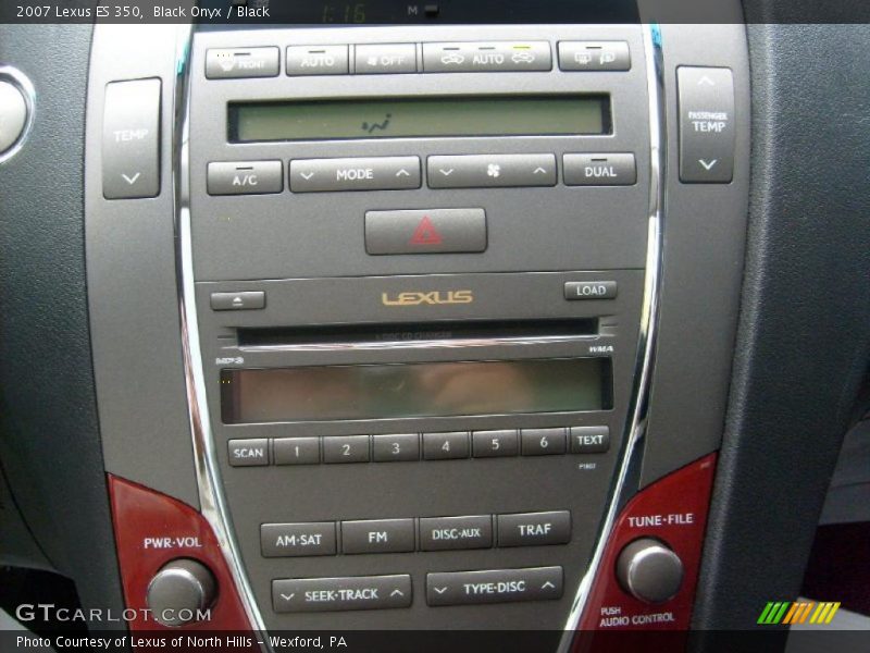 Black Onyx / Black 2007 Lexus ES 350