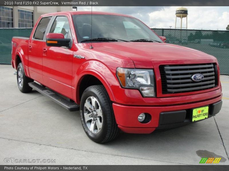 Vermillion Red / Black 2010 Ford F150 FX2 SuperCrew