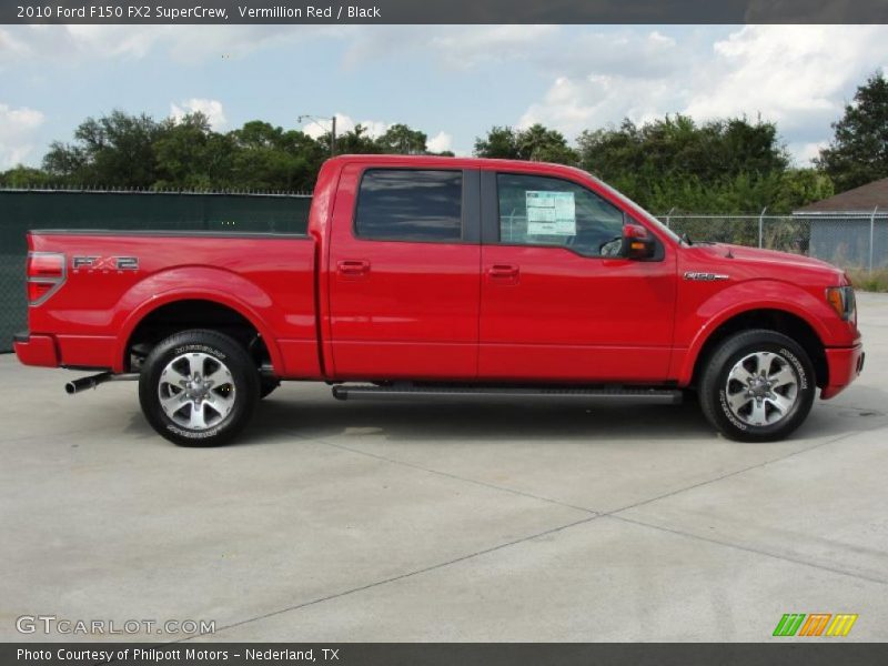 Vermillion Red / Black 2010 Ford F150 FX2 SuperCrew
