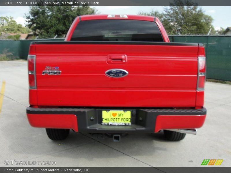 Vermillion Red / Black 2010 Ford F150 FX2 SuperCrew
