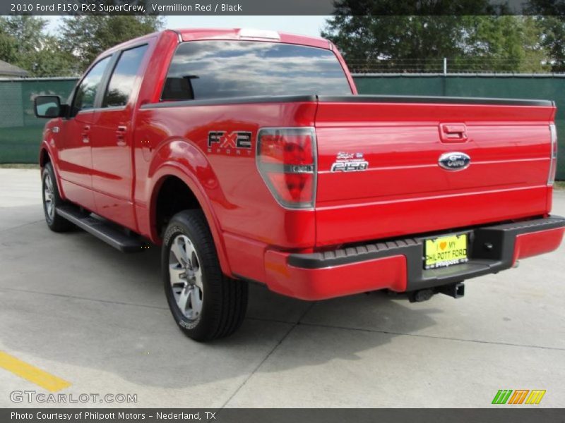 Vermillion Red / Black 2010 Ford F150 FX2 SuperCrew