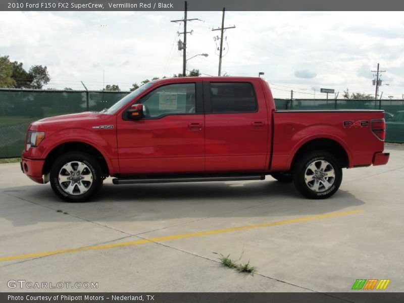 Vermillion Red / Black 2010 Ford F150 FX2 SuperCrew
