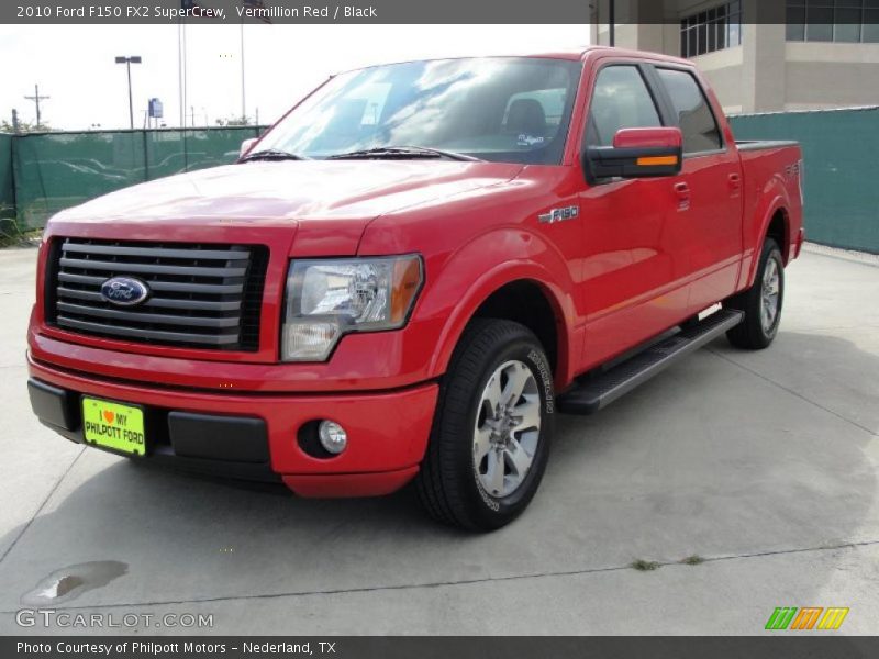 Vermillion Red / Black 2010 Ford F150 FX2 SuperCrew