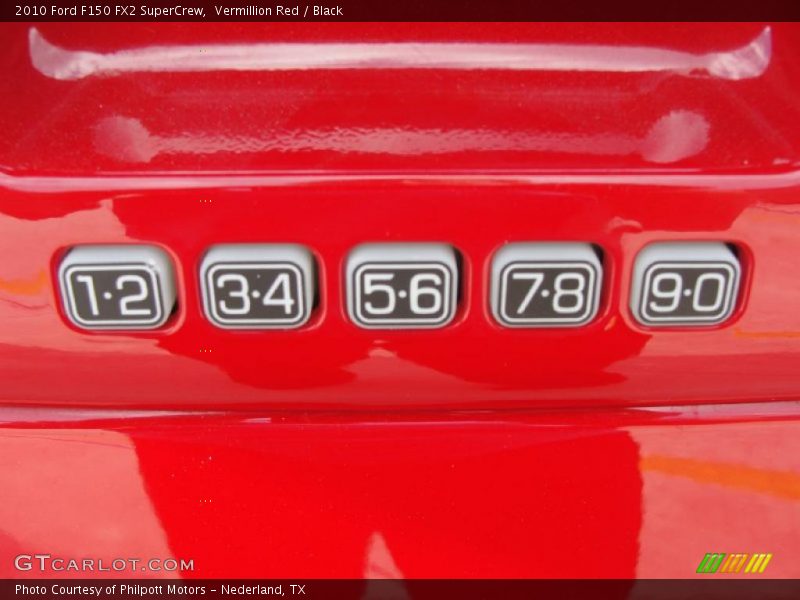 Vermillion Red / Black 2010 Ford F150 FX2 SuperCrew