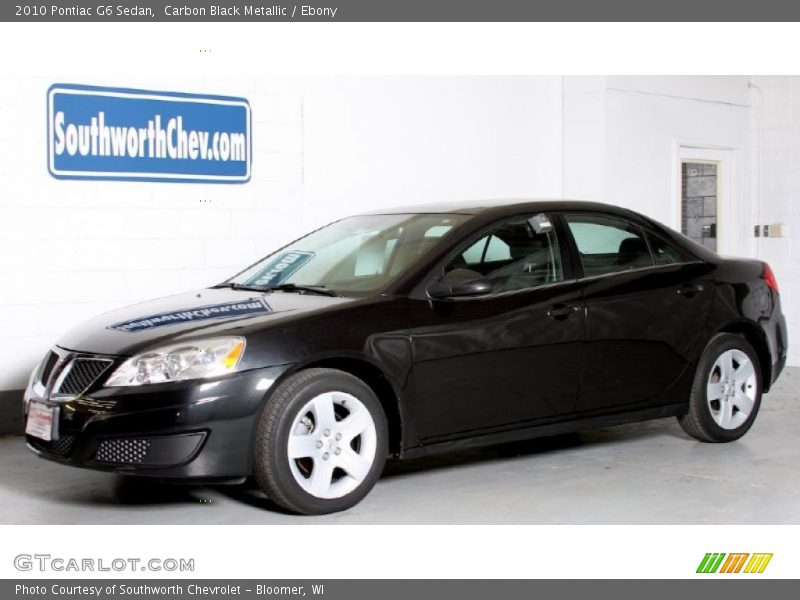 Carbon Black Metallic / Ebony 2010 Pontiac G6 Sedan