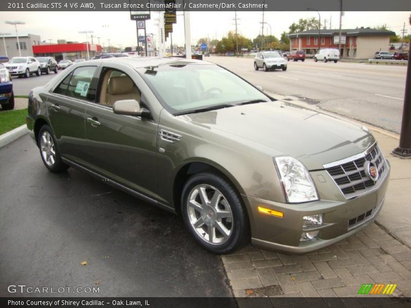 Tuscan Bronze ChromaFlair / Cashmere/Dark Cashmere 2011 Cadillac STS 4 V6 AWD
