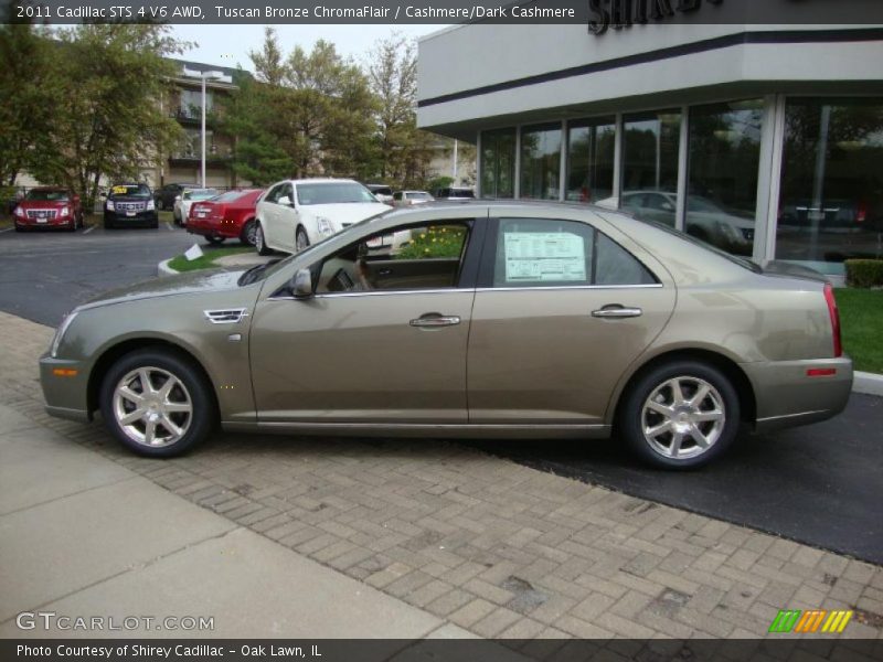 Tuscan Bronze ChromaFlair / Cashmere/Dark Cashmere 2011 Cadillac STS 4 V6 AWD