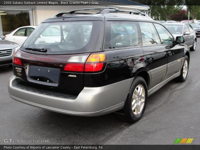 Black Granite Pearl / Gray 2003 Subaru Outback Limited Wagon