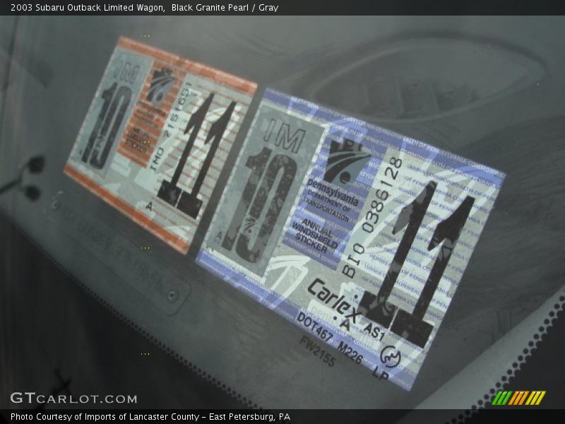 Black Granite Pearl / Gray 2003 Subaru Outback Limited Wagon